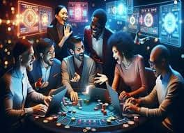 ppg 111 အွန်လိုင်း ကတ်ဂိမ်းများ — Baccarat နှင့် Poker ကစားနေသောမြင်ကွင်း